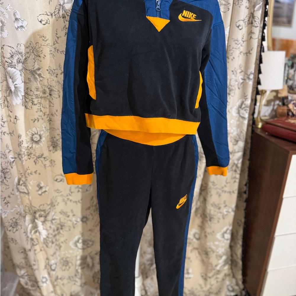 Nike Black and Orange Tracksuit